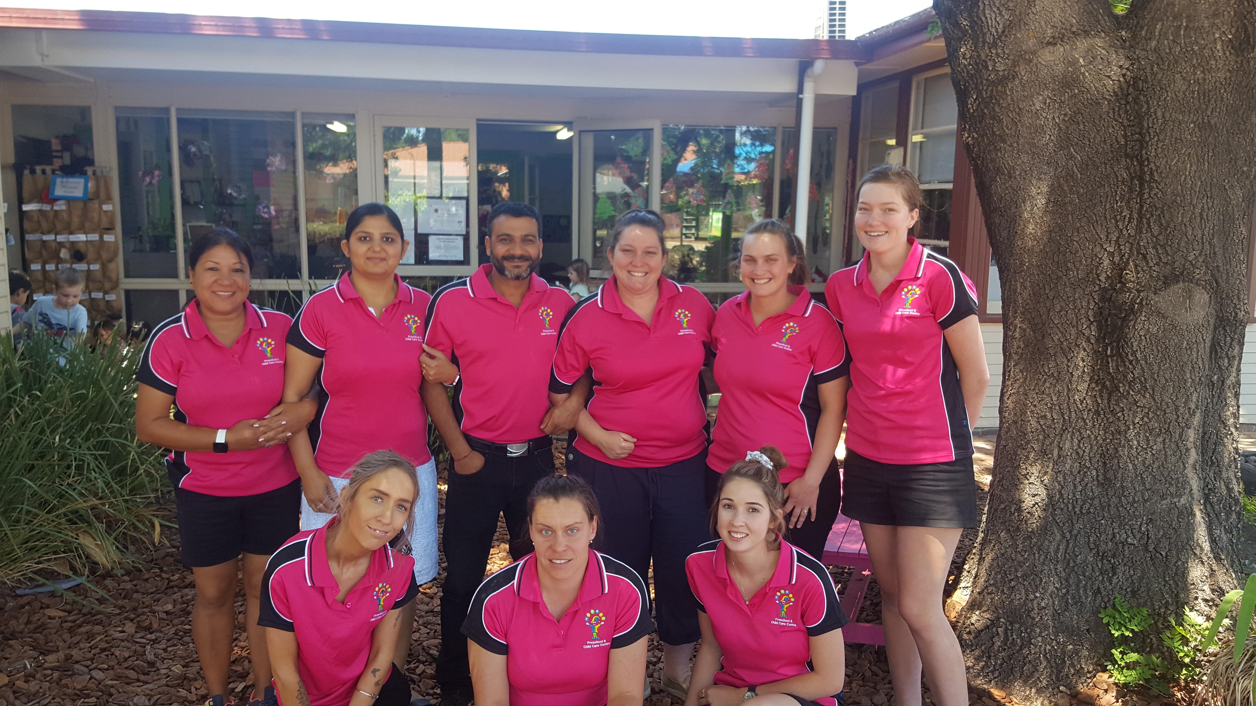 Our Hobbit Preschool & Child Care Centre Team in 2019 wearing our new uniform.